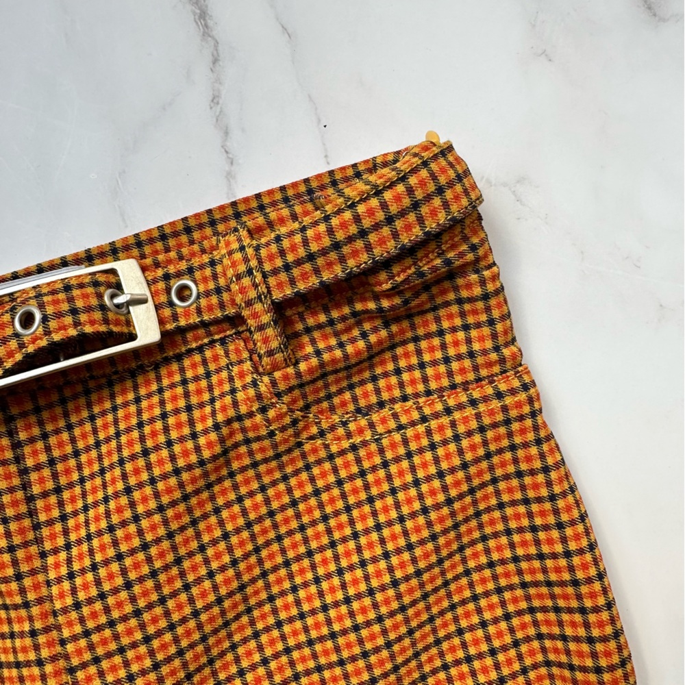 Urban Outfitters US 0 Neve Belted High-Waisted Cigarette Pant Orange Multi - Picture 9 of 16